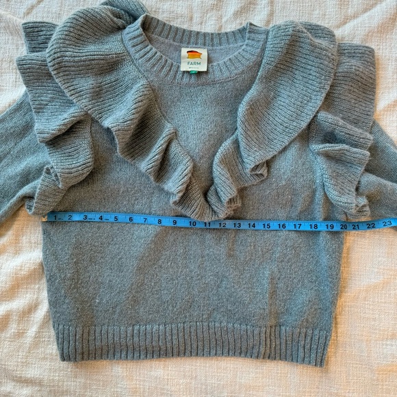 FARM RIO METALLIC RUFFLE SWEATER SIZE M - Picture 13 of 15